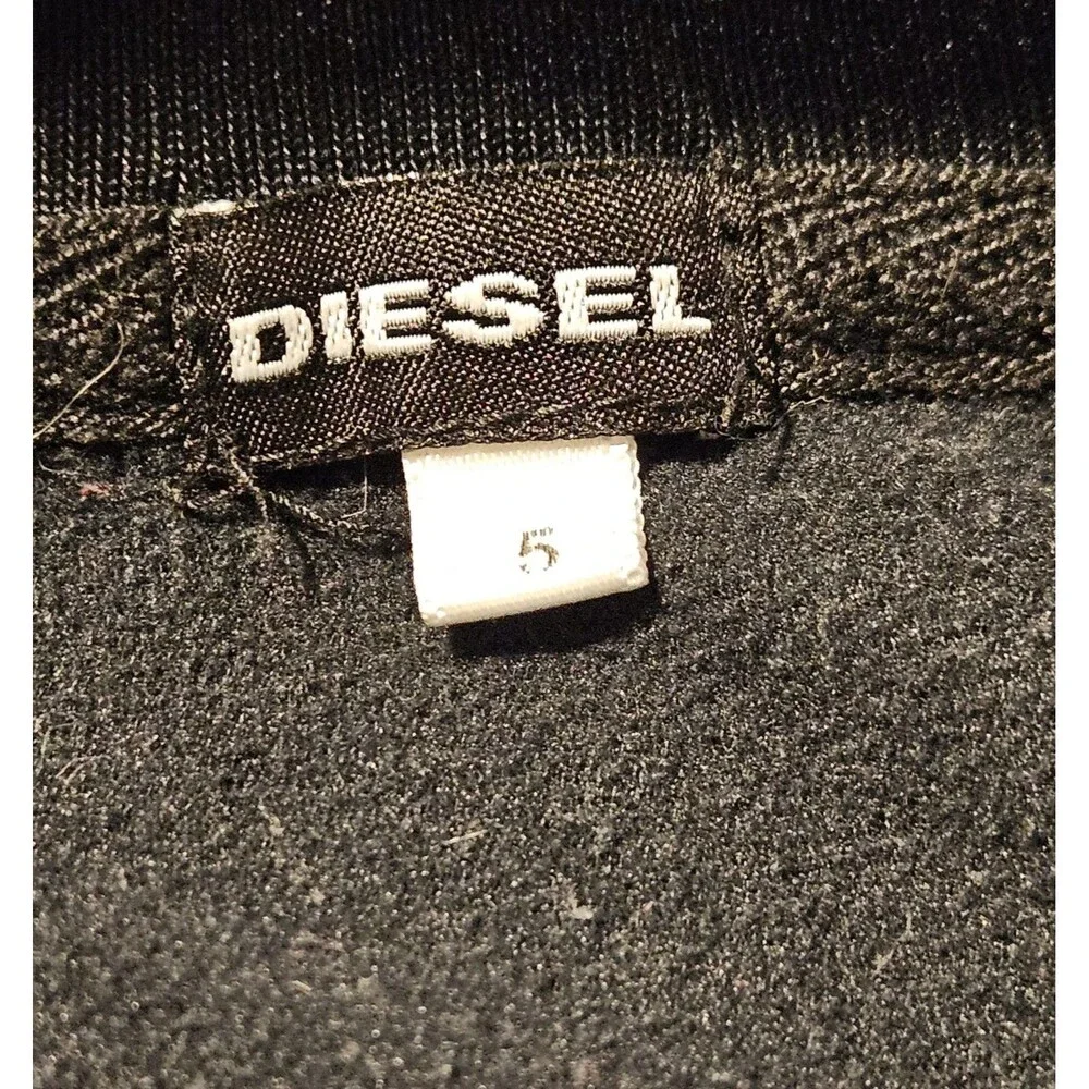 DIESEL BOY’S Size 5 Black Full Zip Track Jacket Streetwear